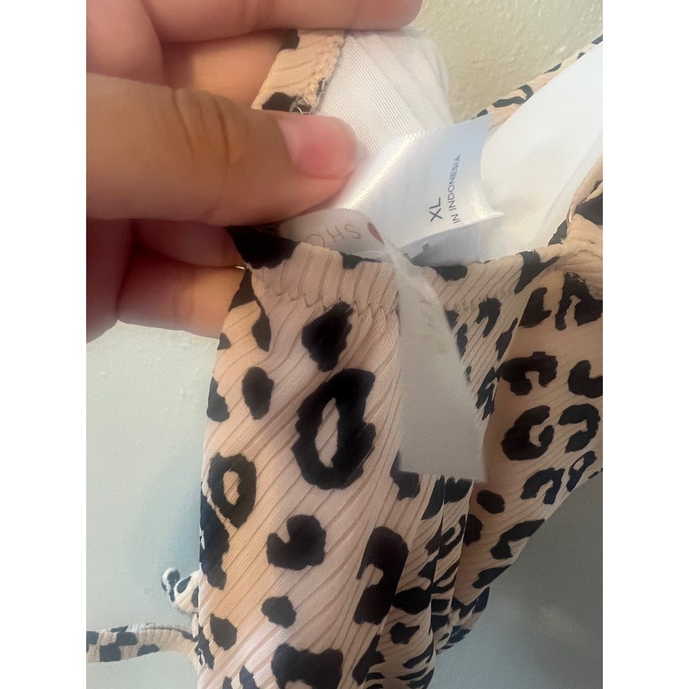 Shade & Shore Leopard animal Print one piece Swimsuit Size XL - Picture 6 of 8